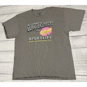 Quarter Snacks Skateboarding Graphic T Shirt The Ultimate In Nightlife Size XL